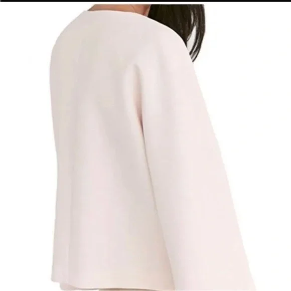 Massimo Dutti Blush Pink Waffle Knit Blazer Size Medium - Picture 7 of 11